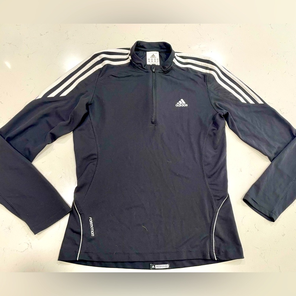 ADIDAS women’s size S base layer 1/4 zip in black